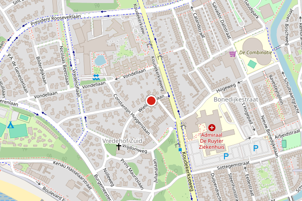 Brandweer-melding op Wielingenlaan, Vlissingen op 27 juni, kaart-overzicht