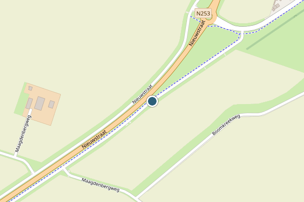 Politie-melding op Nieuwstraat, Oostburg op 28 juni, kaart-overzicht