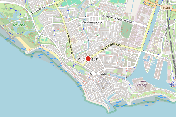 Brandweer-melding op Rede, Vlissingen op 28 juni, kaart-overzicht