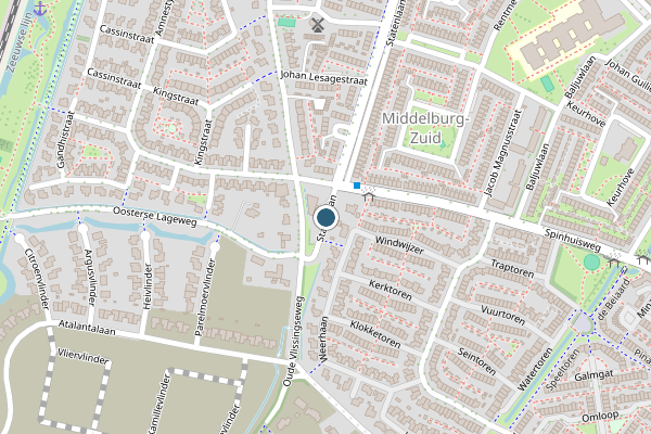 Politie-melding op Statenlaan, Middelburg op 29 juni, kaart-overzicht