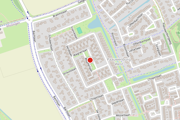 Brandweer-melding op Verdilaan, Vlissingen op 29 juni, kaart-overzicht