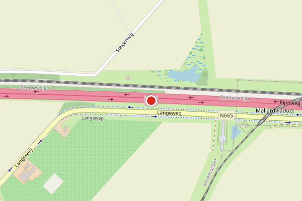 Brandweer-melding op A58 Li, Arnemuiden op 1 juli, kaart-overzicht