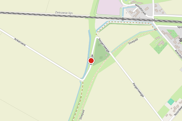 Brandweer-melding op Meeldijk, 's-Heer Arendskerke op 1 juli, kaart-overzicht