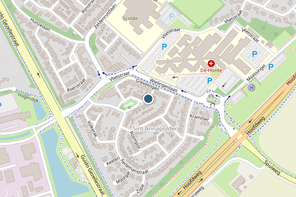 Politie-melding op Everingen, Terneuzen op 3 juli, kaart-overzicht