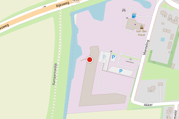 Brandweer-melding op Manteling, Oosterland ZL op 3 juli, kaart-overzicht