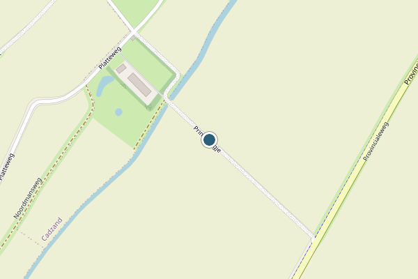 Politie-melding op Prinsewegje, Zuidzande op 3 juli, kaart-overzicht