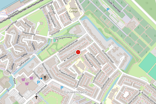 Brandweer-melding op Rusthofstraat, Middelburg op 4 juli, kaart-overzicht