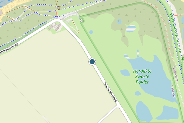 Politie-melding op Zwartepolderweg, Cadzand op 5 juli, kaart-overzicht