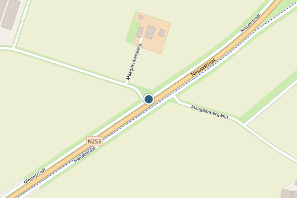 Politie-melding op Nieuwstraat, Oostburg op 8 juli, kaart-overzicht