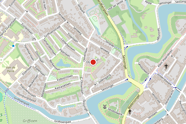 Brandweer-melding op Olmenhof, Middelburg op 9 juli, kaart-overzicht