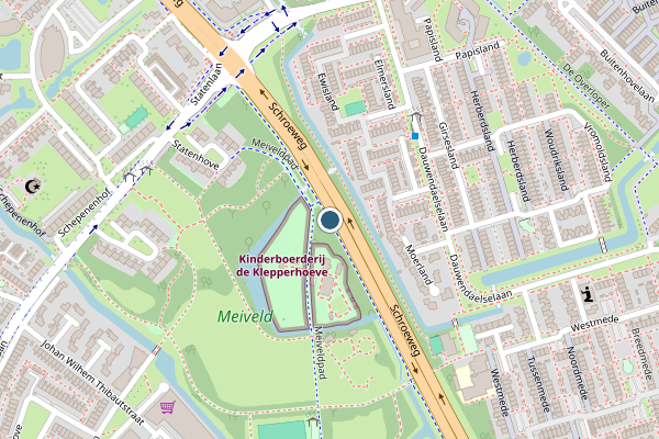 Politie-melding op Schroeweg, Middelburg op 8 juli, kaart-overzicht