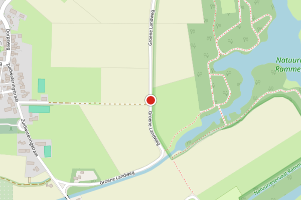 Brandweer-melding op Groene Landweg, Ritthem op 9 juli, kaart-overzicht