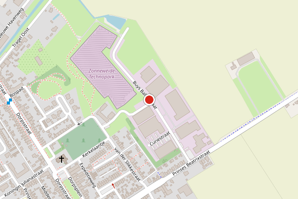Brandweer-melding op Buys Ballotstraat, Schoondijke op 10 juli, kaart-overzicht