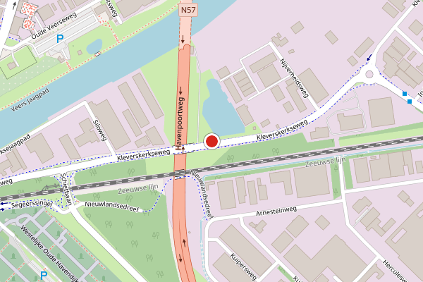 Brandweer-melding op Kleverskerkseweg, Middelburg op 10 juli, kaart-overzicht