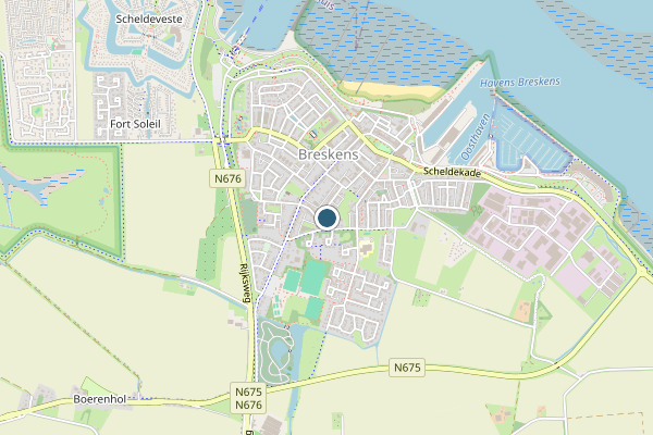 Politie-melding op Havens te, Breskens op 11 juli, kaart-overzicht