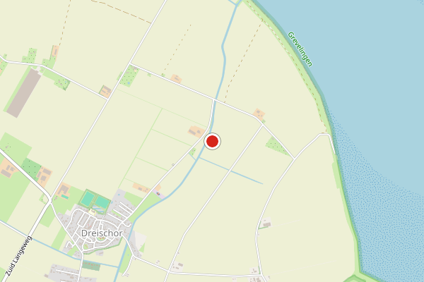Brandweer-melding op Grevelingen, Dreischor op 11 juli, kaart-overzicht