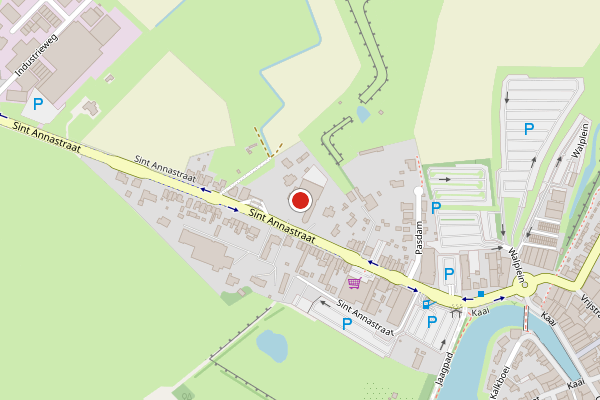 Brandweer-melding op St. Annastraat, Sluis op 12 juli, kaart-overzicht