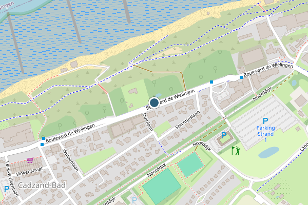 Politie-melding op Boulevard de Wielingen, Cadzand op 13 juli, kaart-overzicht