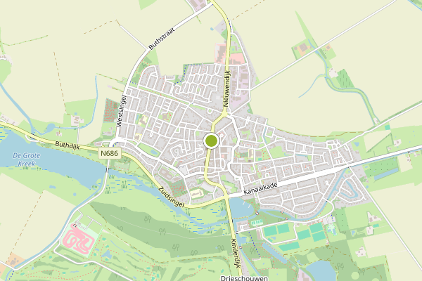 Ambulance-melding op Axel op 13 juli, kaart-overzicht