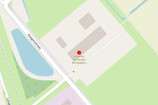 Brandweer-melding op Koegorsstraat, Terneuzen op 13 juli, kaart-overzicht