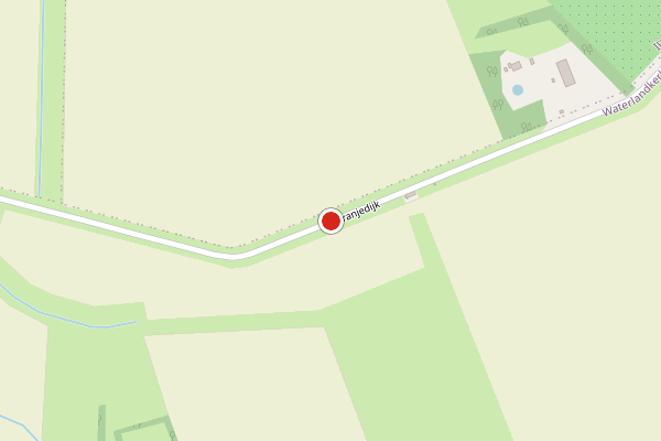 Brandweer-melding op Oranjedijk, Waterlandkerkje op 15 juli, kaart-overzicht