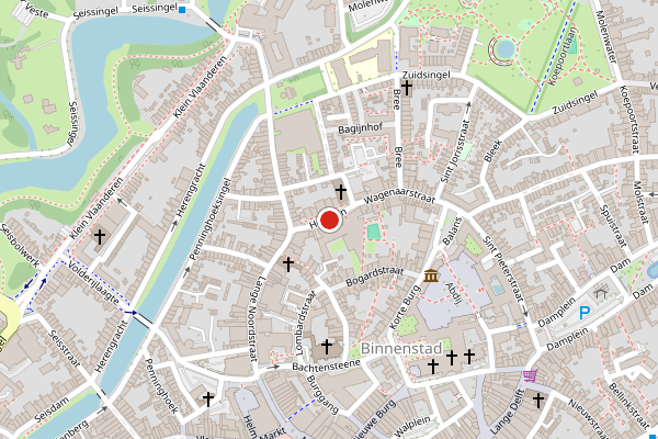 Brandweer-melding op Hofplein, Middelburg op 17 juli, kaart-overzicht