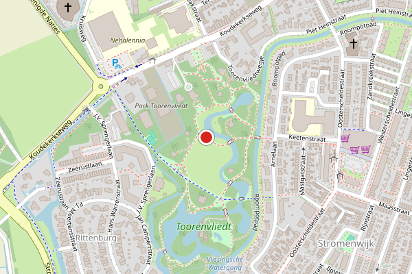 Brandweer-melding op Park Toorenvliedt, Middelburg op 20 juli, kaart-overzicht