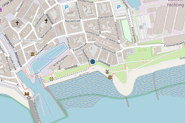 Politie-melding op Oranjedijk, Vlissingen op 25 juli, kaart-overzicht