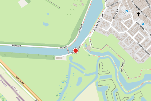 Brandweer-melding op St. Donaes, Sluis op 27 juli, kaart-overzicht