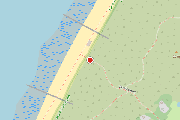 Brandweer-melding op Strand Nieuw-Haamstede, Burgh-Haamstede op 28 juli, kaart-overzicht