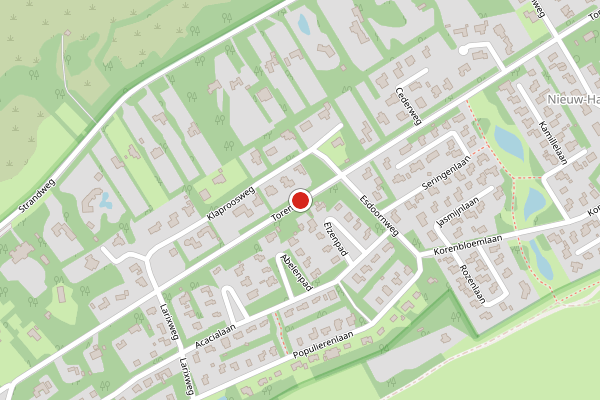 Brandweer-melding op Torenweg, Burgh-Haamstede op 30 juli, kaart-overzicht