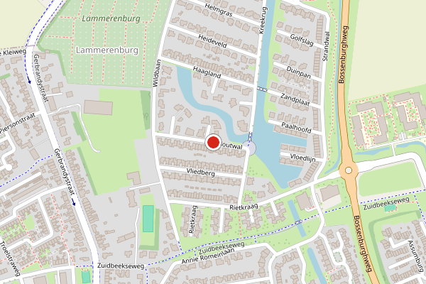 Brandweer-melding op Houtwal, Vlissingen op 31 juli, kaart-overzicht