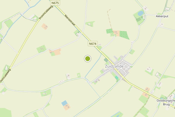 Ambulance-melding op Zuidzande op 31 juli, kaart-overzicht