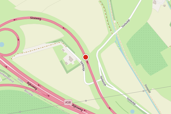 Brandweer-melding op Kp Stelleplas, 's-Heer Arendskerke op 1 augustus, kaart-overzicht
