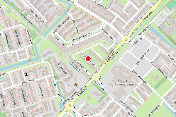 Brandweer-melding op Driewegenhof, Middelburg op 1 augustus, kaart-overzicht