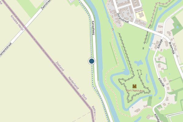 Politie-melding op Kanaalweg, Retranchement op 2 augustus, kaart-overzicht