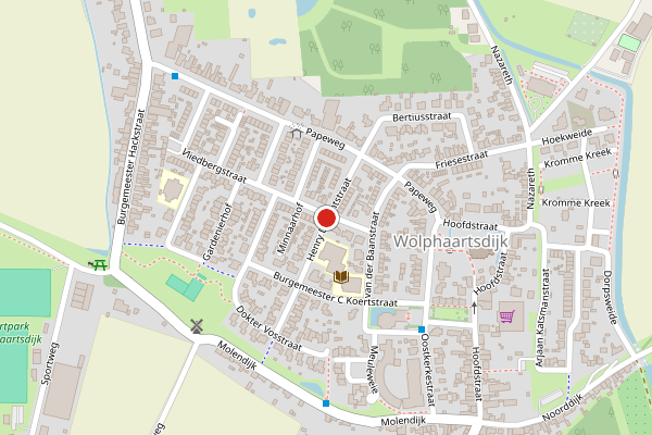 Brandweer-melding op Henry Dunantstraat, Wolphaartsdijk op 2 augustus, kaart-overzicht