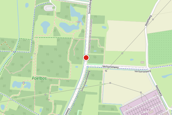 Brandweer-melding op Sinoutskerkseweg, Goes op 2 augustus, kaart-overzicht