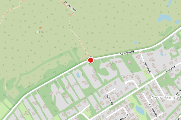 Brandweer-melding op Strandweg, Burgh-Haamstede op 2 augustus, kaart-overzicht
