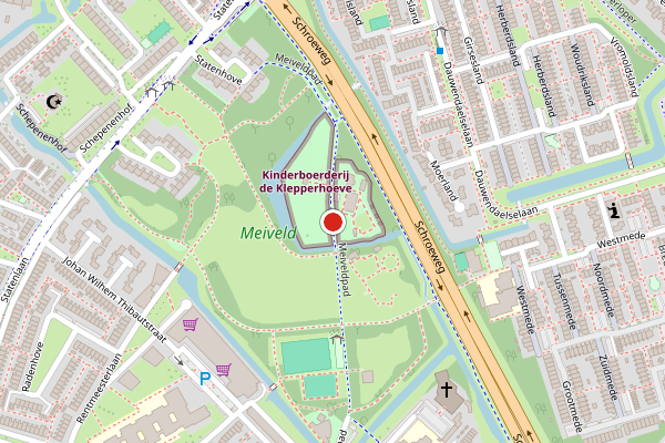 Brandweer-melding op Meiveldpad, Middelburg op 3 augustus, kaart-overzicht