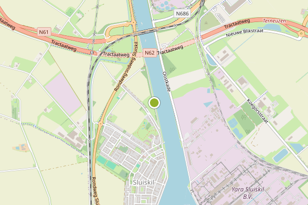 Ambulance-melding op Sluiskil op 5 augustus, kaart-overzicht