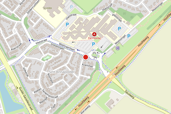 Brandweer-melding op Wielingenlaan, Terneuzen op 5 augustus, kaart-overzicht