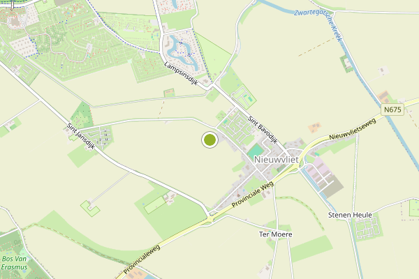 Ambulance-melding op Nieuwvliet op 5 augustus, kaart-overzicht