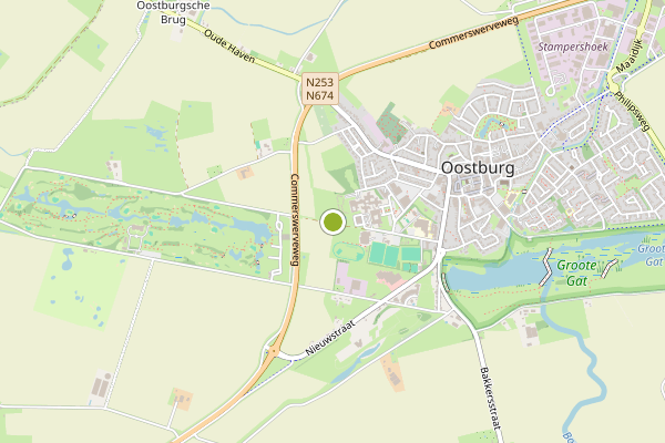 Ambulance-melding op Oostburg op 5 augustus, kaart-overzicht