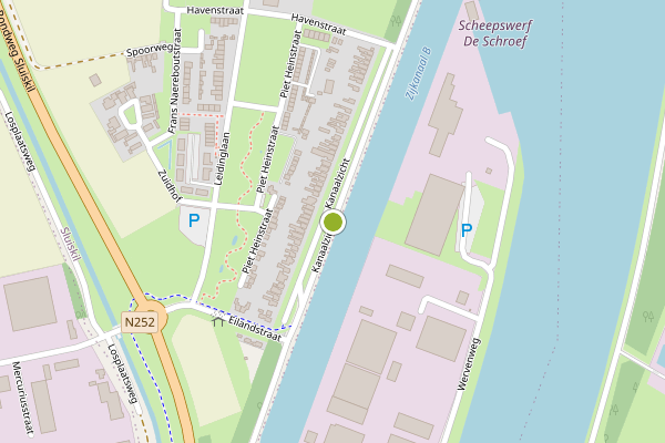 Ambulance-melding op Kanaalzicht, Sluiskil op 7 augustus, kaart-overzicht
