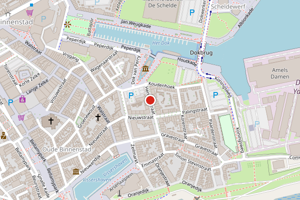 Brandweer-melding op Hendrikstraat, Vlissingen op 1 juni, kaart-overzicht