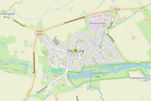 Ambulance-melding op Oostburg op 2 juni, kaart-overzicht