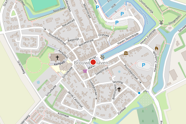 Brandweer-melding op Overig Markt, Brouwershaven op 1 juni, kaart-overzicht