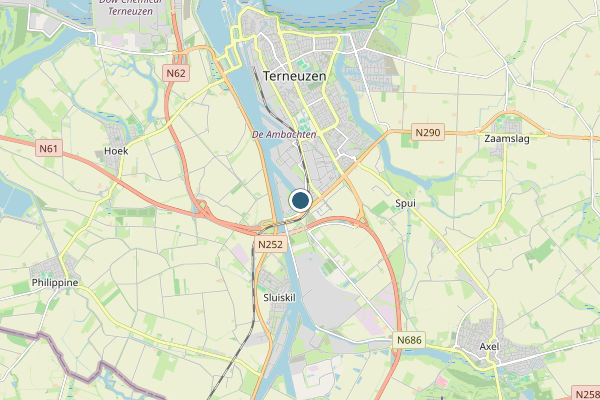 Politie-melding op Terneuzen op 5 juni, kaart-overzicht