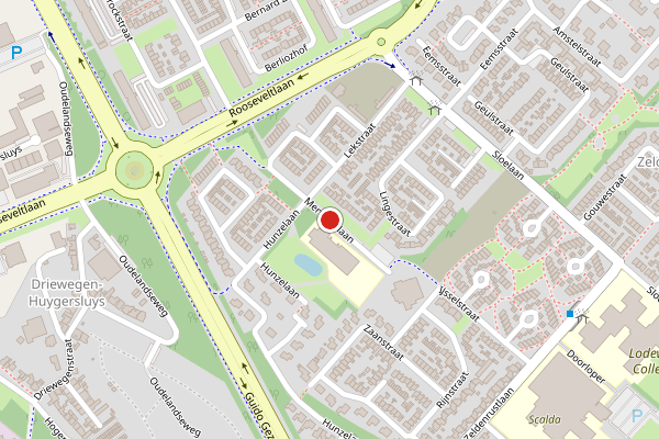 Brandweer-melding op Merwedelaan, Terneuzen op 7 juni, kaart-overzicht